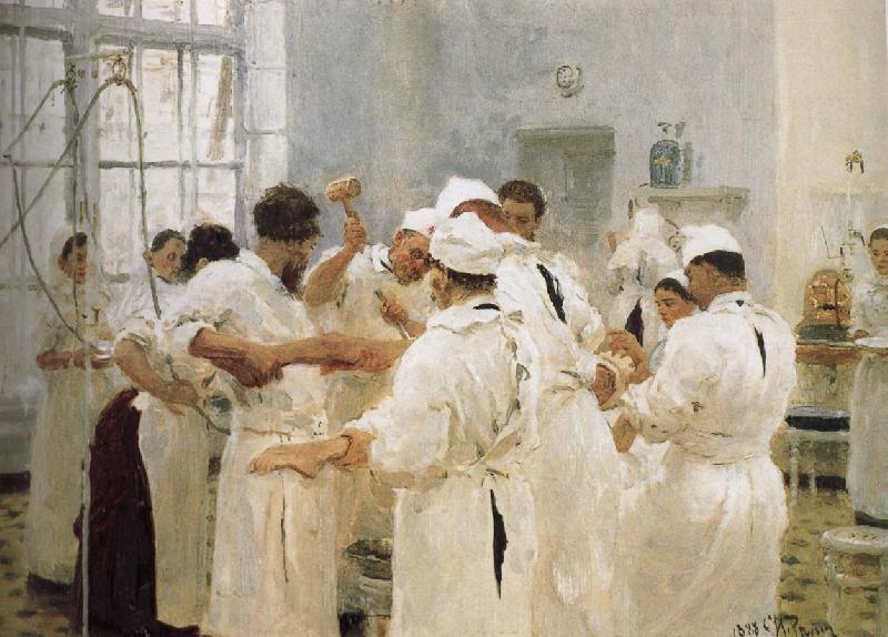 Ilia Efimovich Repin Lofton Palfrey doctors in the operating room oil painting image